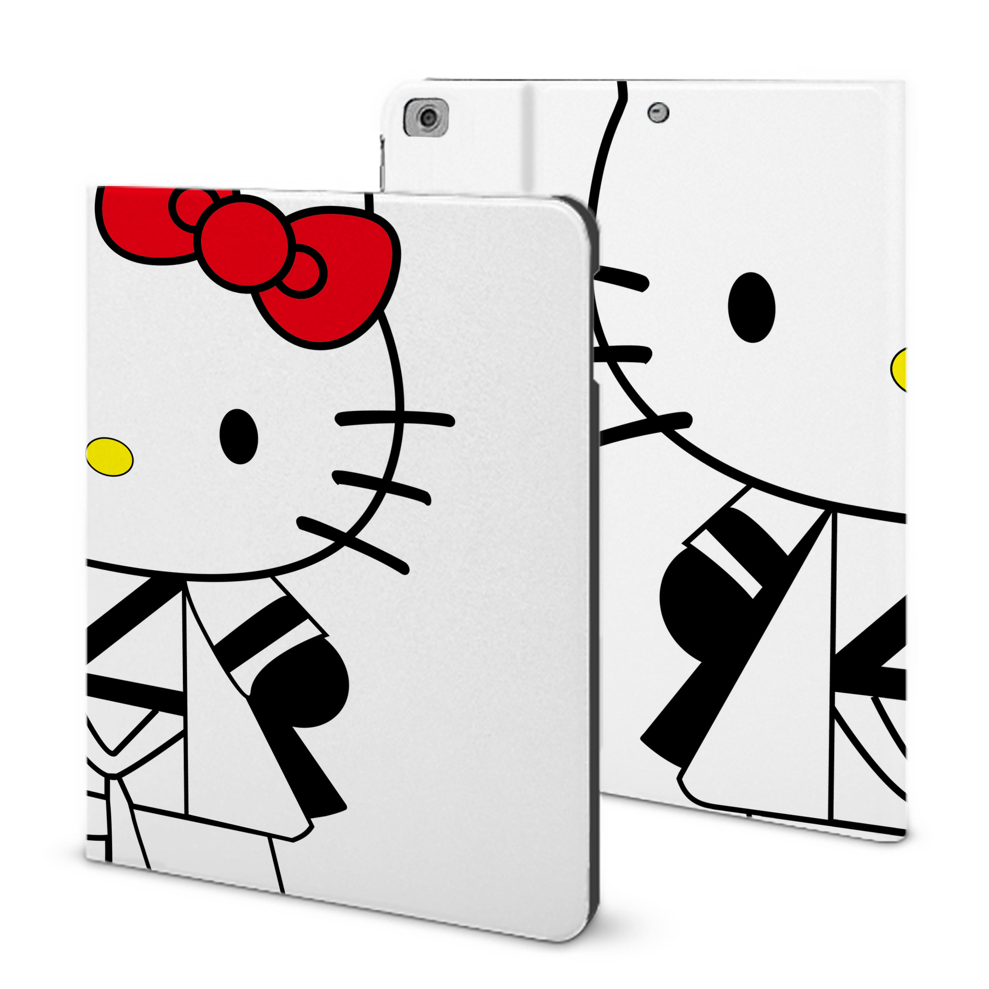 （画像用） Hello Kitty ハローキティ IPad ケース ブック型 PUレザー TPU 耐衝撃 軽量 薄型 ペン収納なし 全面保護 IPad 各モデル対応